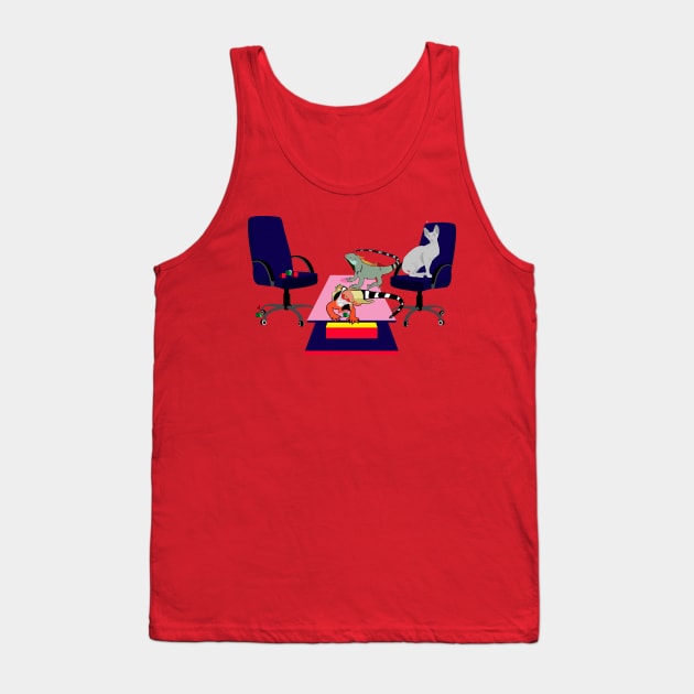 Cat and Iguanas Tank Top by momomoma